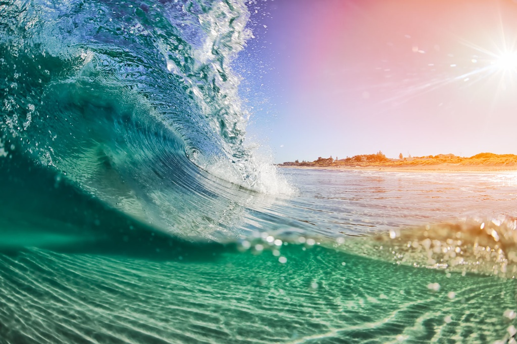 SUN0191 - Trigg Morning Wave (Fine Art Print - Rolled, 45cm x 30cm)