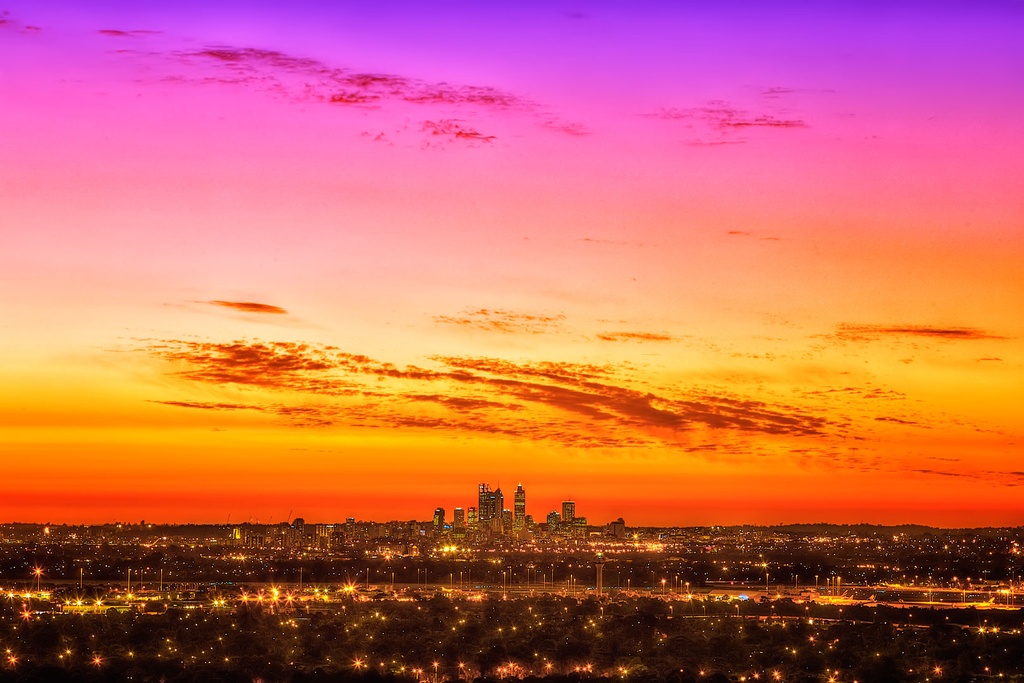 SUN0057 - Perth City (Fine Art Print - Rolled, 45cm x 30cm)