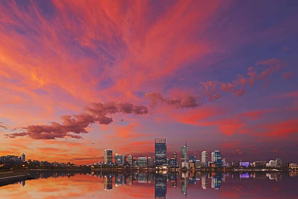 SUN0136 - Perth City (Fine Art Print - Rolled, 45 x 30cm)