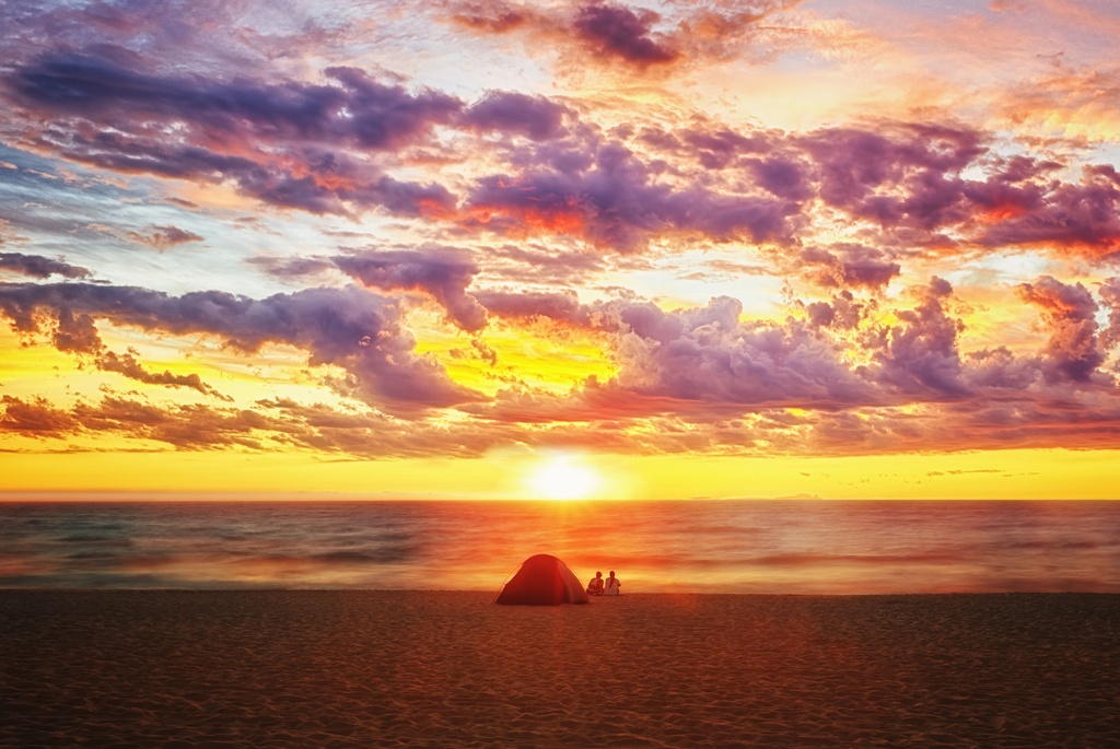 SUN0263 - Scarborough Sunset (Fine Art Print - Rolled, 45 x 30cm)
