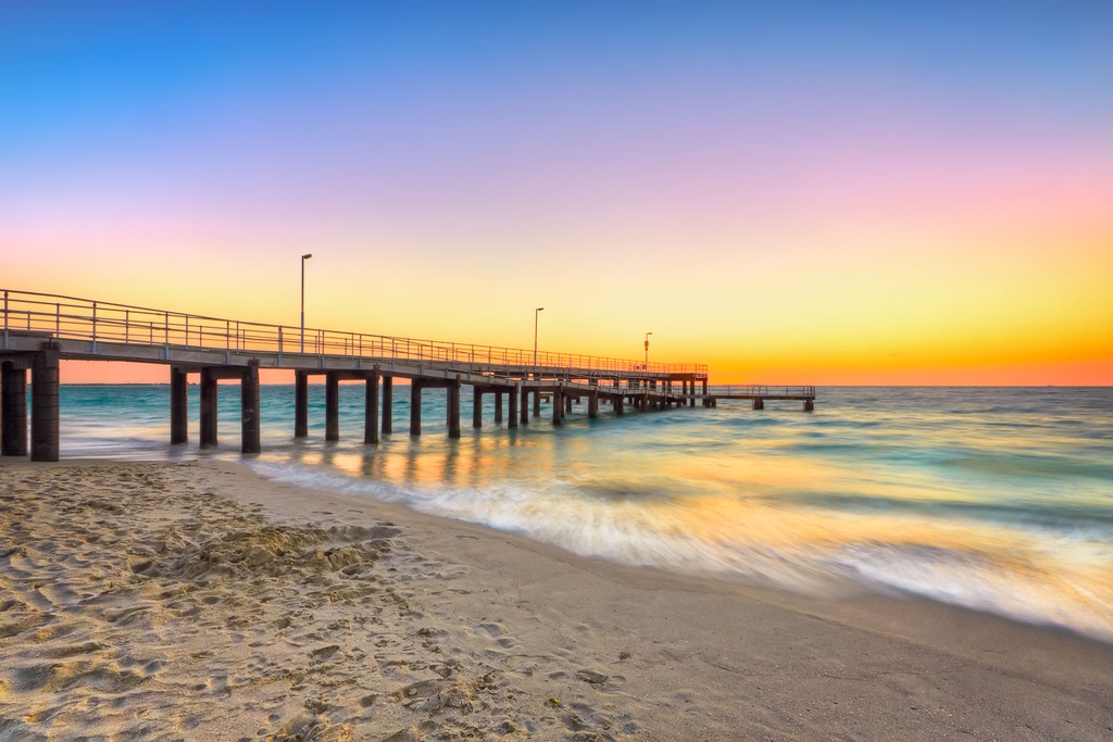 SUN0055 - Coogee Jetty Sunset (Fine Art Print - Rolled, 45 x 30cm)