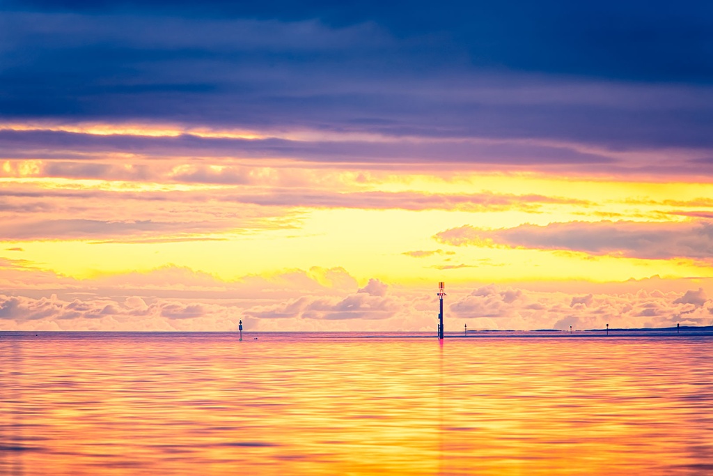 SUN0241 - Denham Sunset (Fine Art Print - Rolled, 45cm x 30cm)