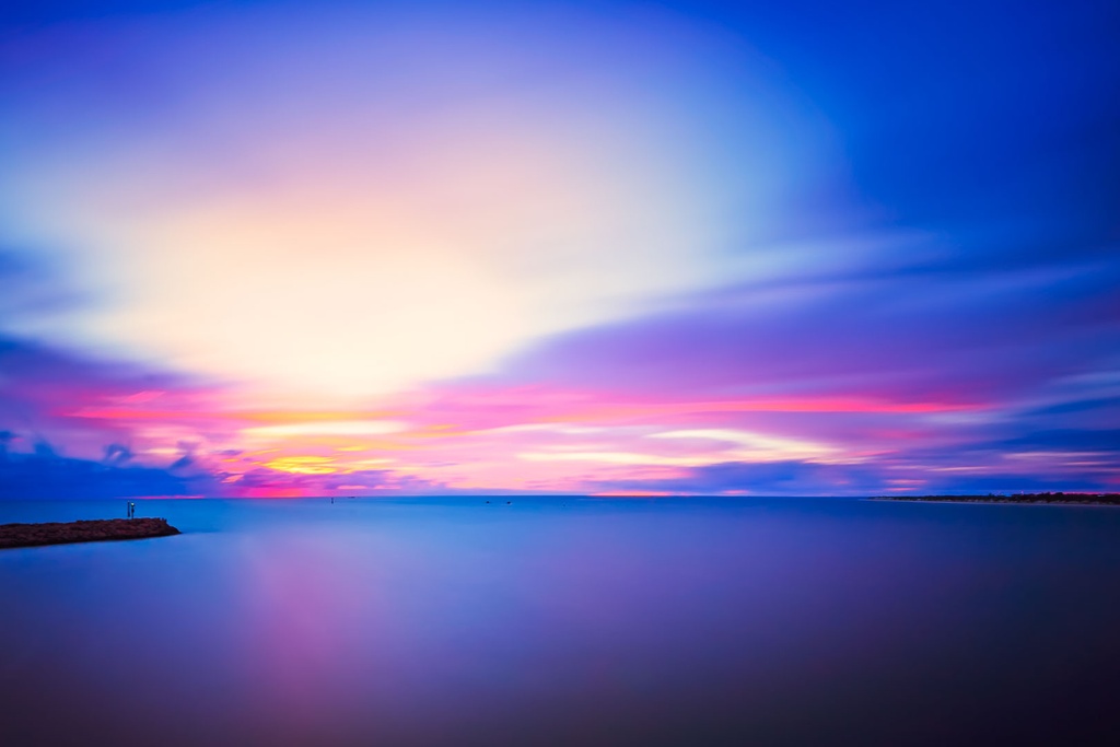 SUN0315 - Hillarys Marina Sunset (Fine Art Print - Rolled, 45cm x 30cm)