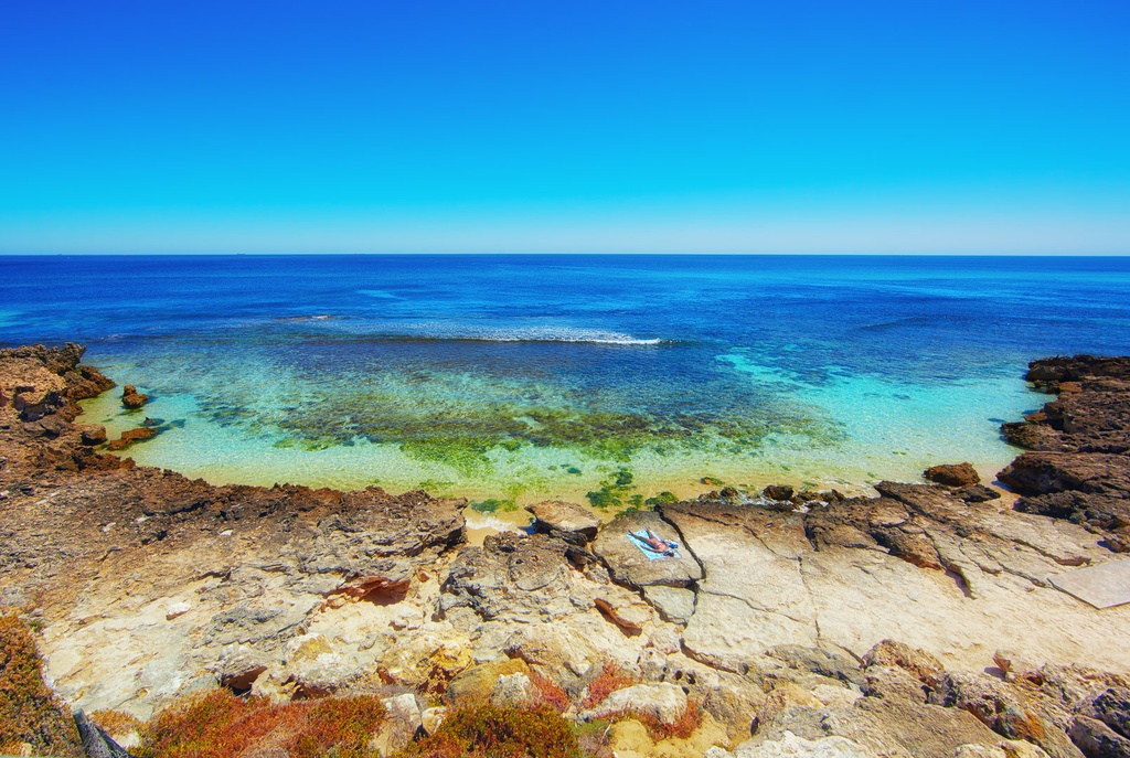 SUN0290 - Mettams Bathing (Fine Art Print - Rolled, 45cm x 30cm)