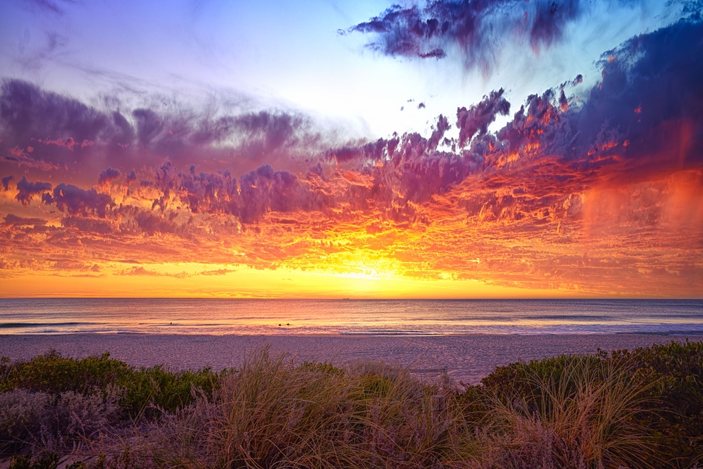 SUN0575 - Scarborough Sunset (Fine Art Print - Rolled, 45cm x 30cm)