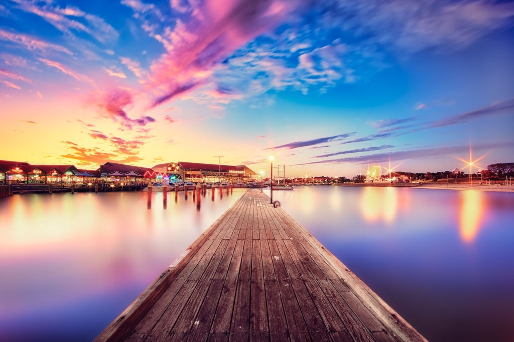 SUN0303 - Sorrento Quay Sunset (Fine Art Print - Rolled, 45cm x 30cm)