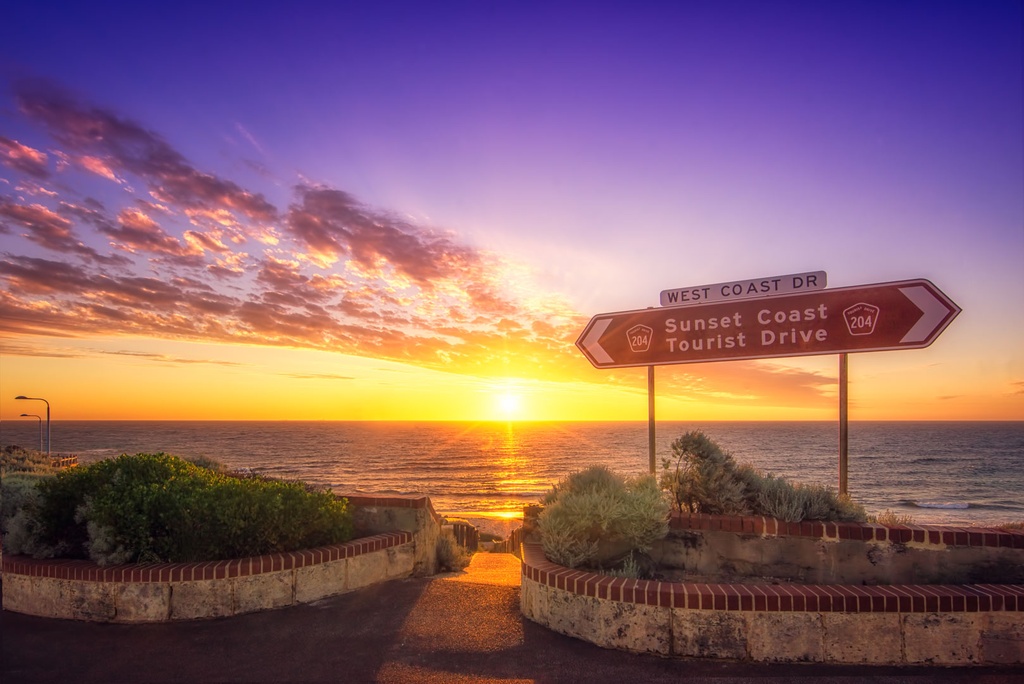 SUN0680 - Sunset Coast (Fine Art Print - Rolled, 45cm x 30cm)