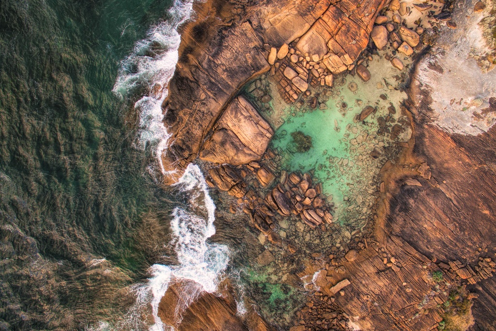 SUN0682 - Cape Leeuwin Textures (Fine Art Print - Rolled, 45cm x 30cm)