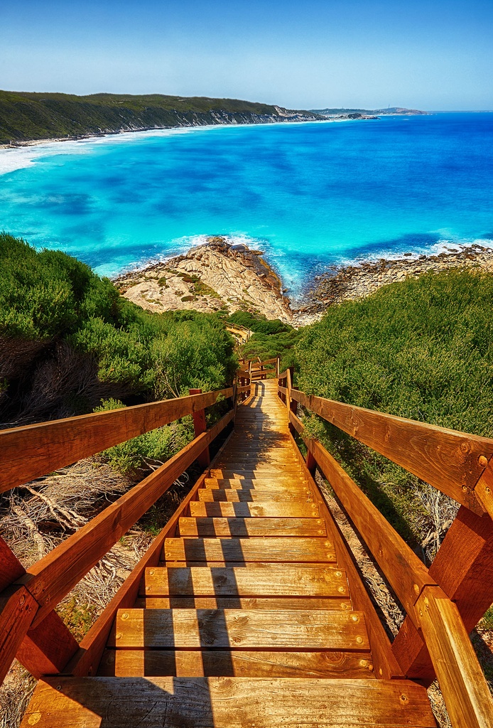 SUN0224 - Observatory Beach Steps (Fine Art Print - Rolled, 45cm x 30cm)