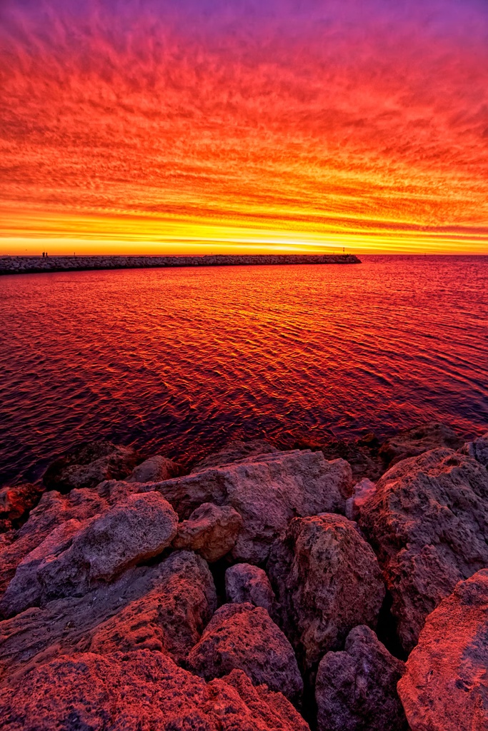 SUN0470 - Hillarys Sunset (Fine Art Print - Rolled, 45cm x 30cm)