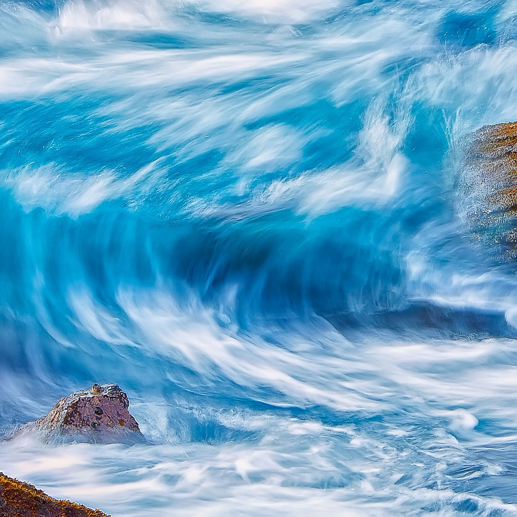 SUN0198 - Blue Wave IV (Fine Art Print - Rolled, 40cm x 40cm)