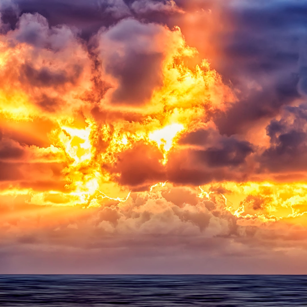 SUN0462 - Yallingup Fire (Fine Art Print - Rolled, 40cm x 40cm)