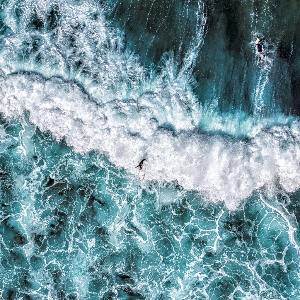 SUN0475 - Main Break Surf (Fine Art Print - Rolled, 40cm x 40cm)