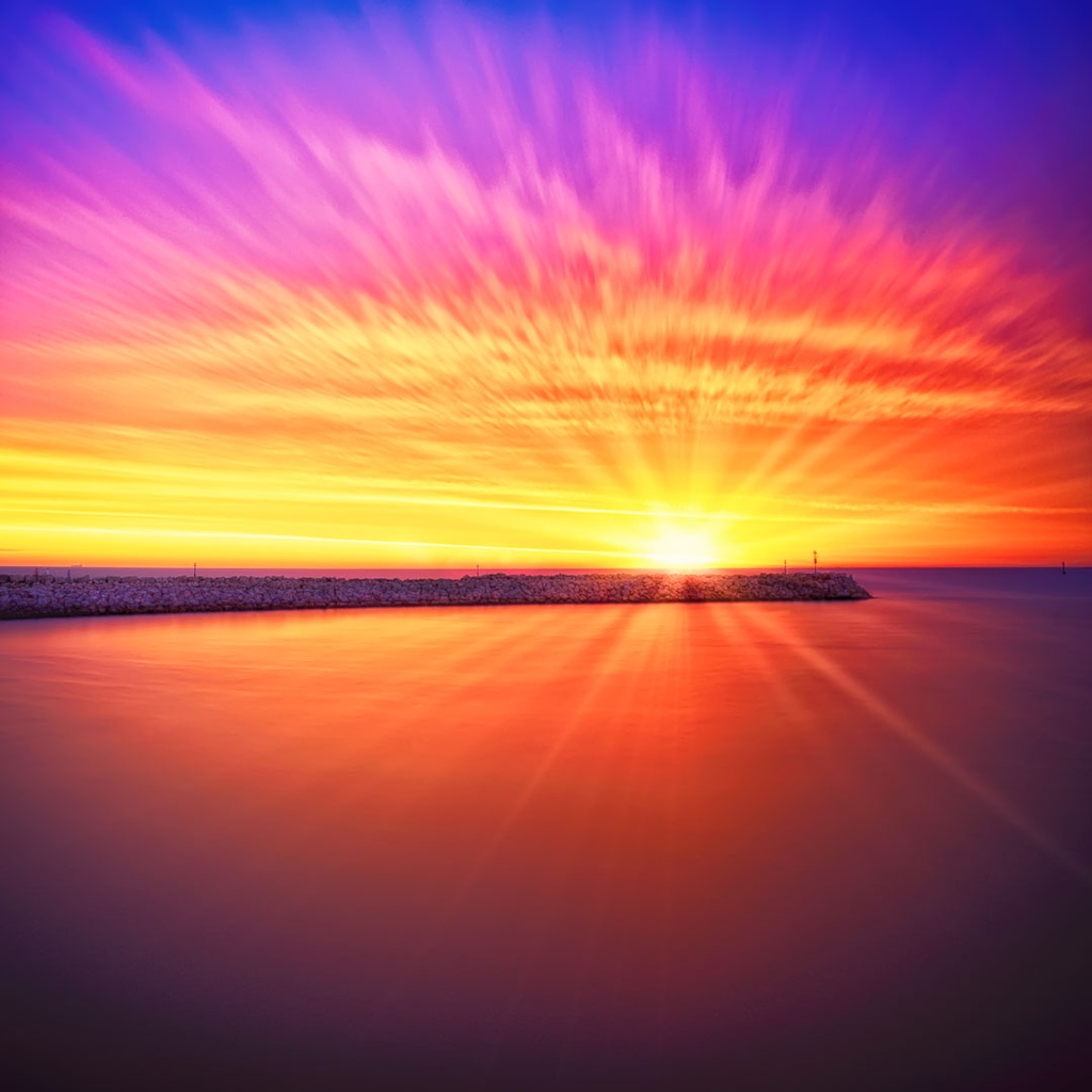 SUN0480 - Hillarys Rays (Fine Art Print - Rolled, 40 x 40cm)