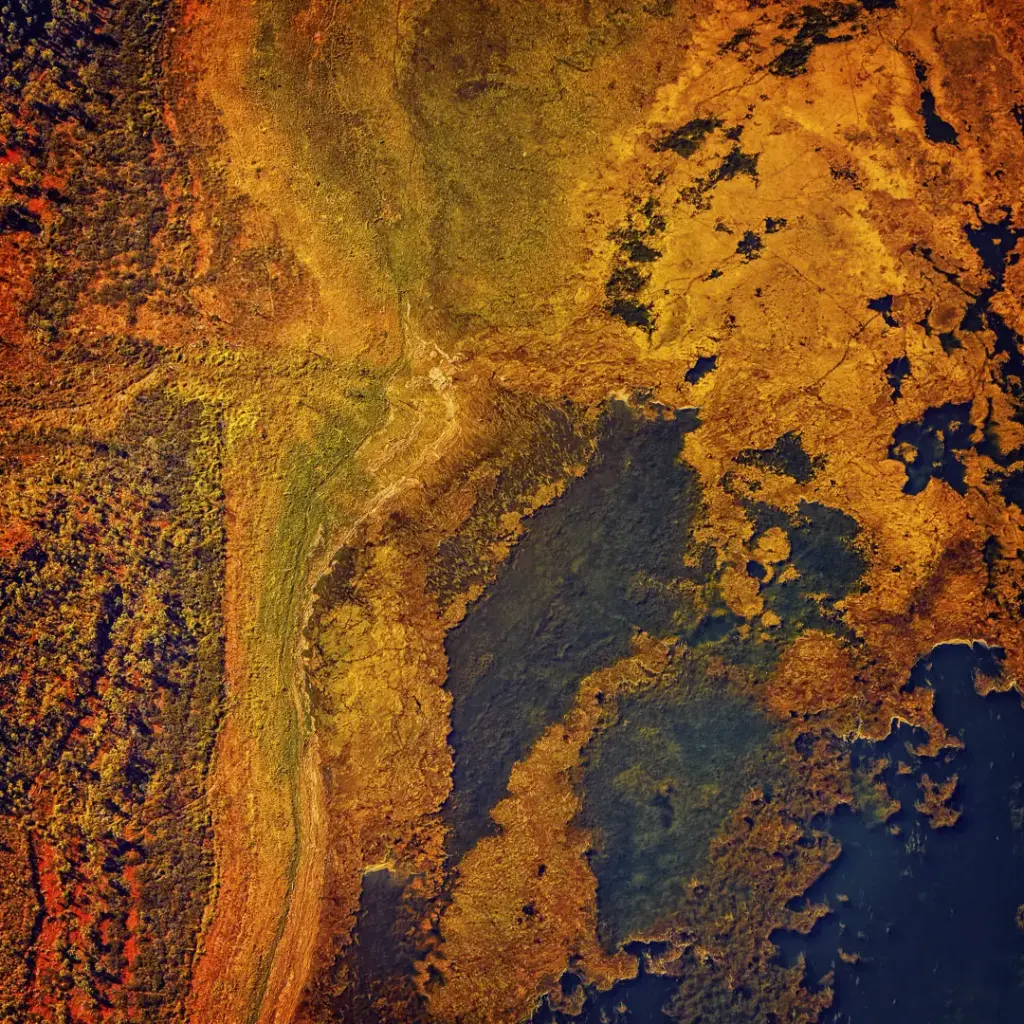 SUN0488 - Lake Argyle Textures (Fine Art Print - Rolled, 40cm x 40cm)