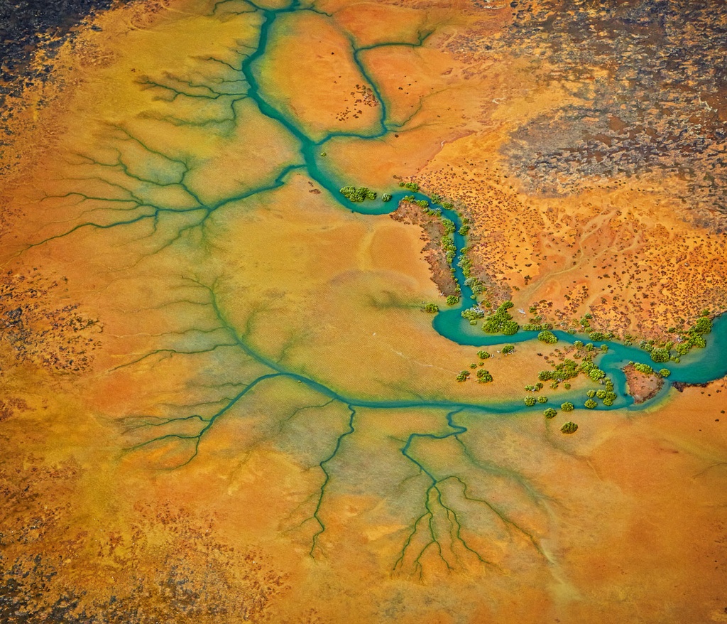 SUN0329 - Exmouth Rivers (Fine Art Print - Rolled, 40cm x 40cm)