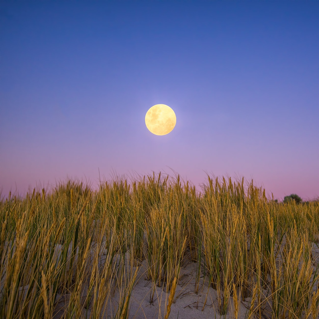 SUN0751 - Mullaloo Moon Rise (Fine Art Print - Rolled, 40cm x 40cm)