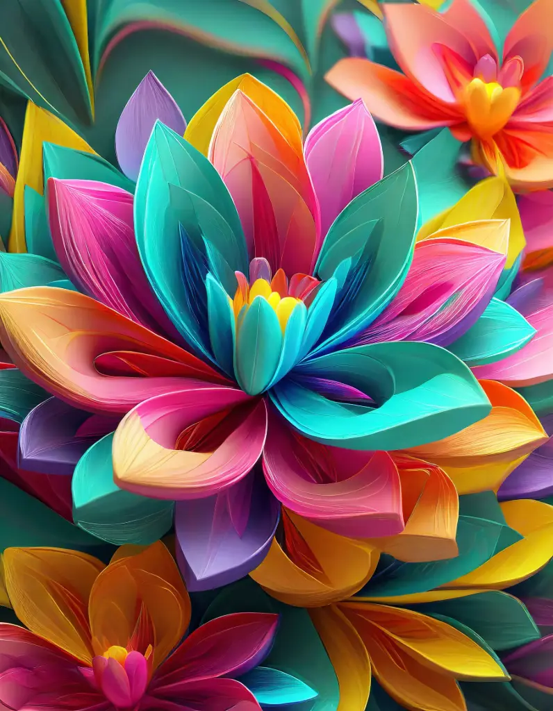 SUN5001 - Flower Me Blue (Fine Art Print - Rolled, A4 / 29.7 x 21cm)