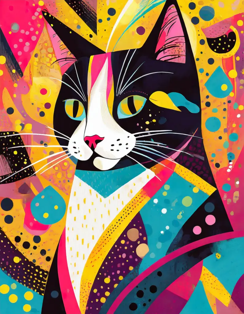 SUN5011 - Mystical Cat (Fine Art Print - Rolled, A4 / 29.7 x 21cm)