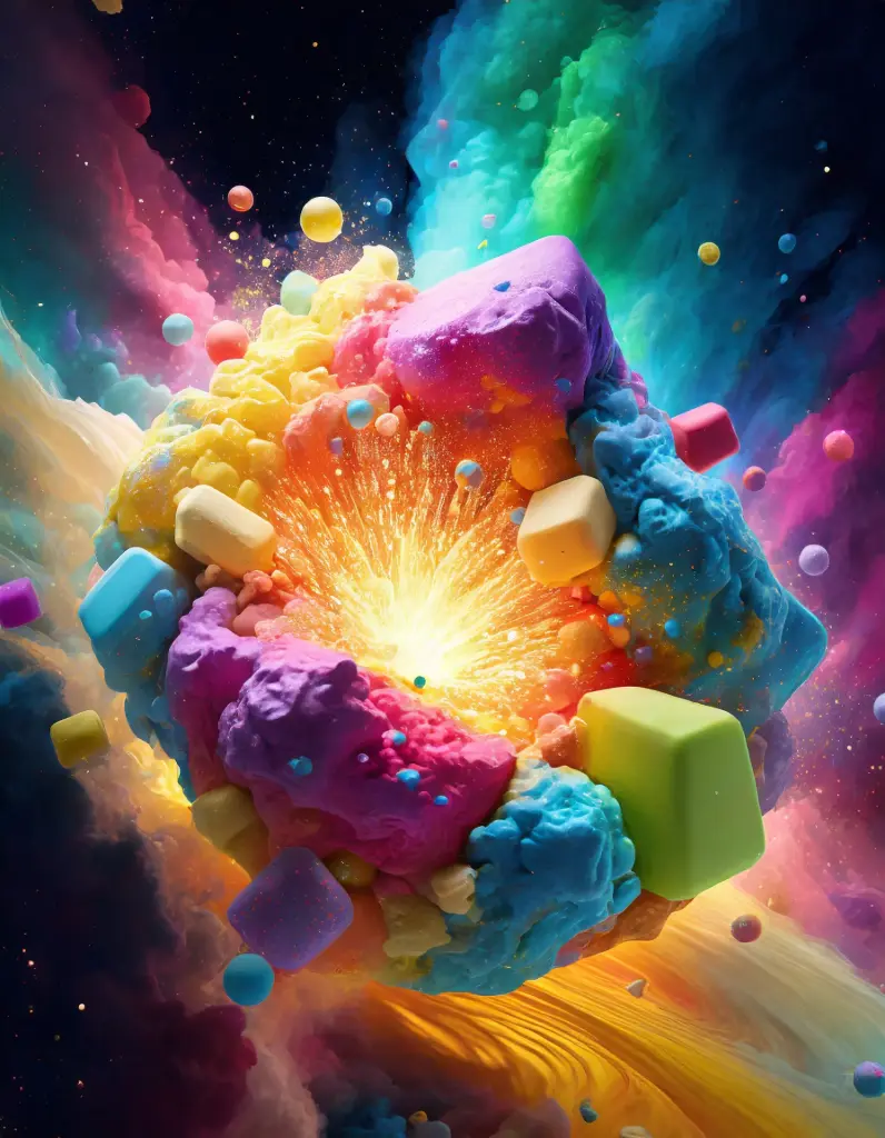 SUN5015 - Exploding Kandi I (Fine Art Print - Rolled, A4 / 29.7 x 21cm)