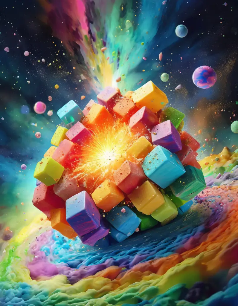 SUN5016 - Exploding Kandi II (Fine Art Print - Rolled, A4 / 29.7 x 21cm)