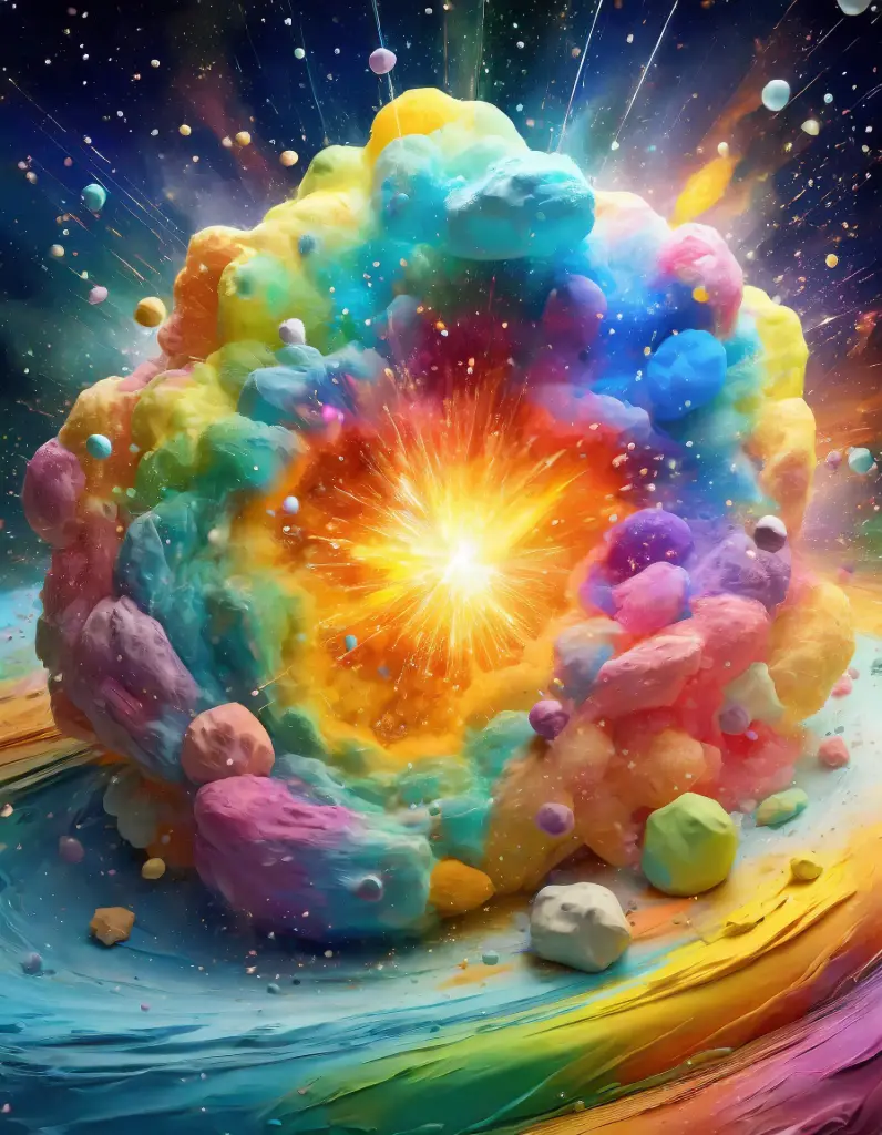 SUN5018 - Exploding Kandi IV (Fine Art Print - Rolled, A4 / 29.7 x 21cm)