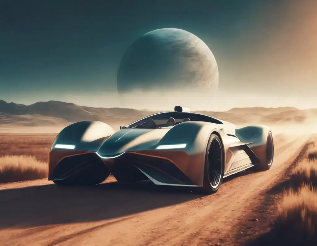 SUN5020 - Future Car I (Fine Art Print - Rolled, A4 / 29.7 x 21cm)