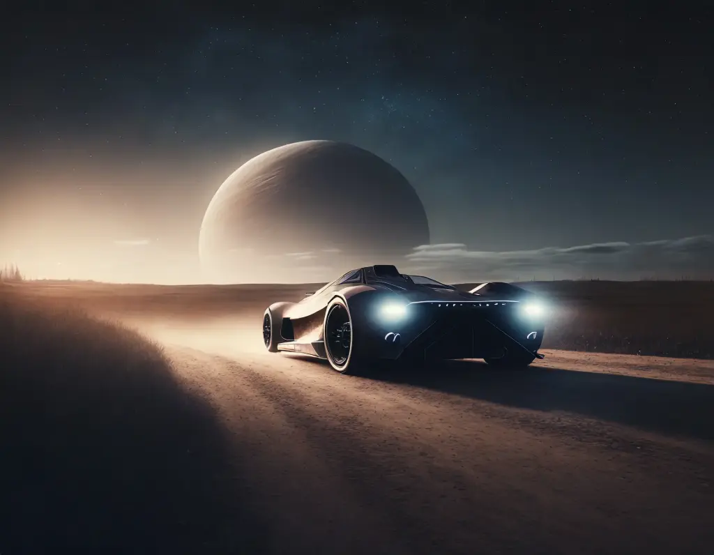 SUN5021 - Future Car II (Fine Art Print - Rolled, A4 / 29.7 x 21cm)