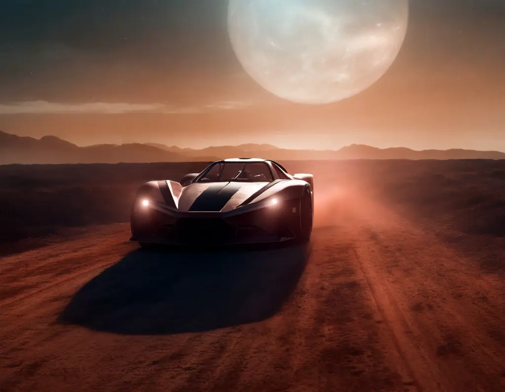 SUN5022 - Future Car III (Fine Art Print - Rolled, A4 / 29.7 x 21cm)