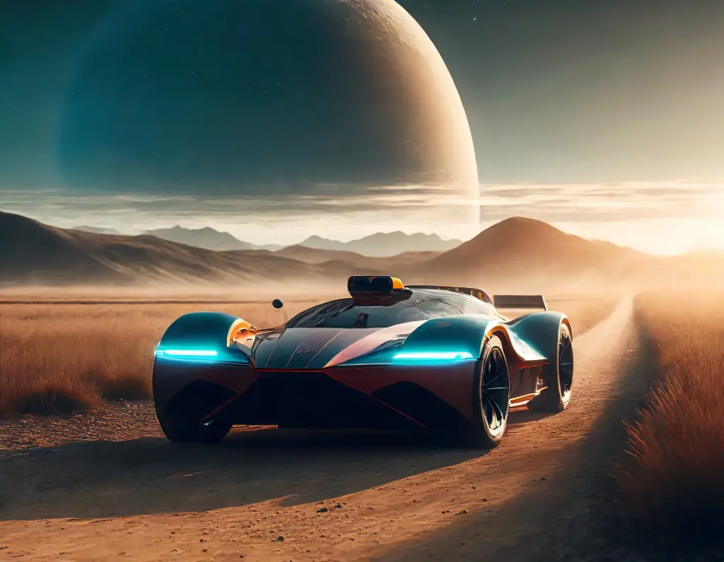 SUN5023 - Future Car IV (Fine Art Print - Rolled, A4 / 29.7 x 21cm)