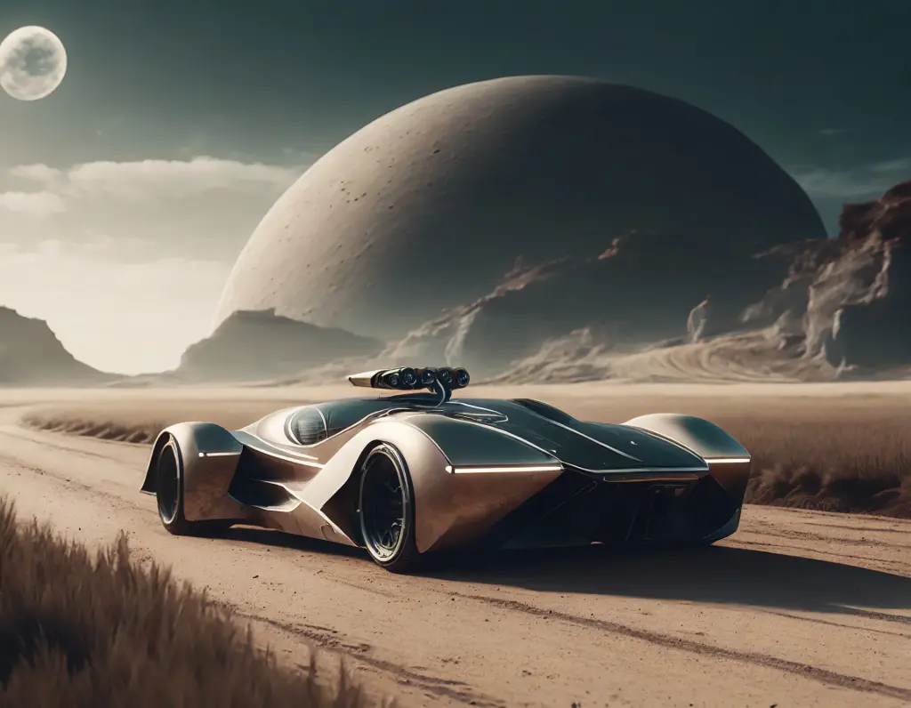 SUN5024 - Future Car V (Fine Art Print - Rolled, A4 / 29.7 x 21cm)