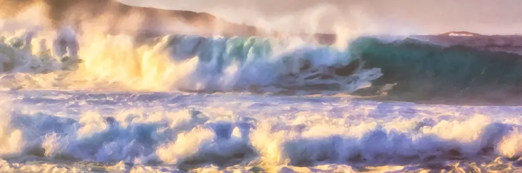 SUN0309 - Esperance Waves (Fine Art Print - Rolled, 60cm x 20cm)