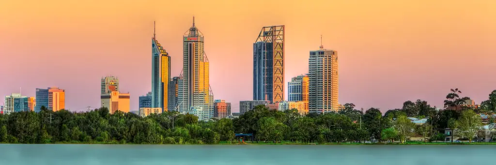 SUN0050 - Perth City Sunset (Fine Art Print - Rolled, 60cm x 20cm)