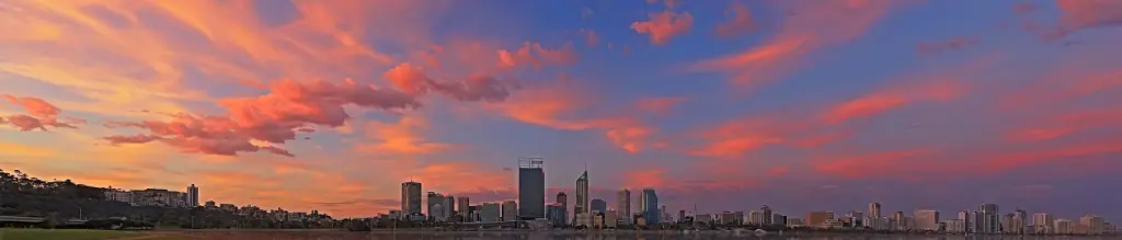 SUN0138 - Perth City (Fine Art Print - Rolled, 60cm x 20cm)