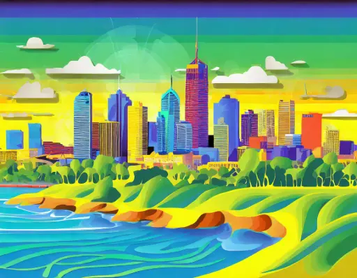 SUN5009 - Colourful Cityscape IV